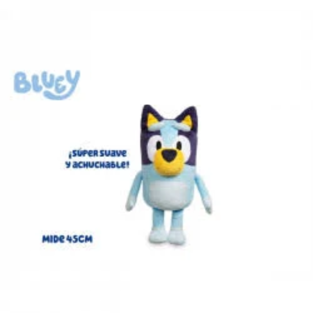 Peluche Bingo Bluey 45 cm: El compañero suave y abrazable para fans de Bluey. Juguete oficial.