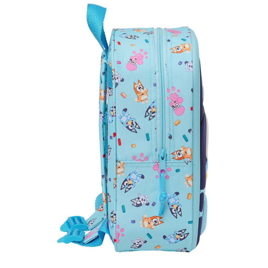 Mochila 3D Bluey 27cm: Ideal para Niños - Diseño Divertido y Espacioso