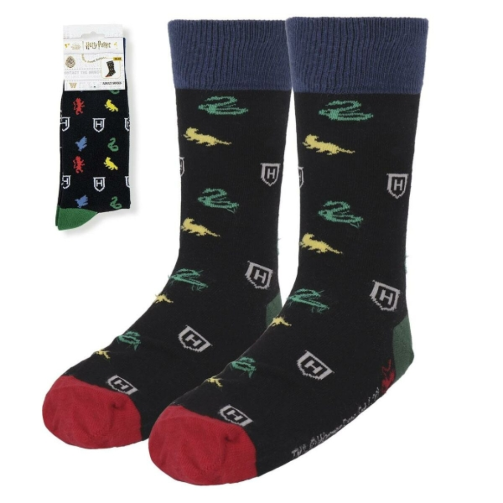 Calcetines Harry Potter Escudo Hogwarts - Talla 38-45 - Producto Oficial