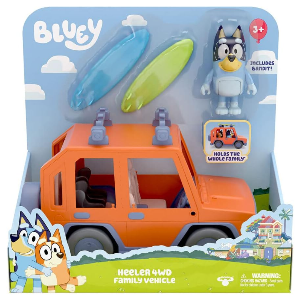 Bluey Family Cruiser: Coche Familiar con Figura Bandit y Accesorios - +3 Años