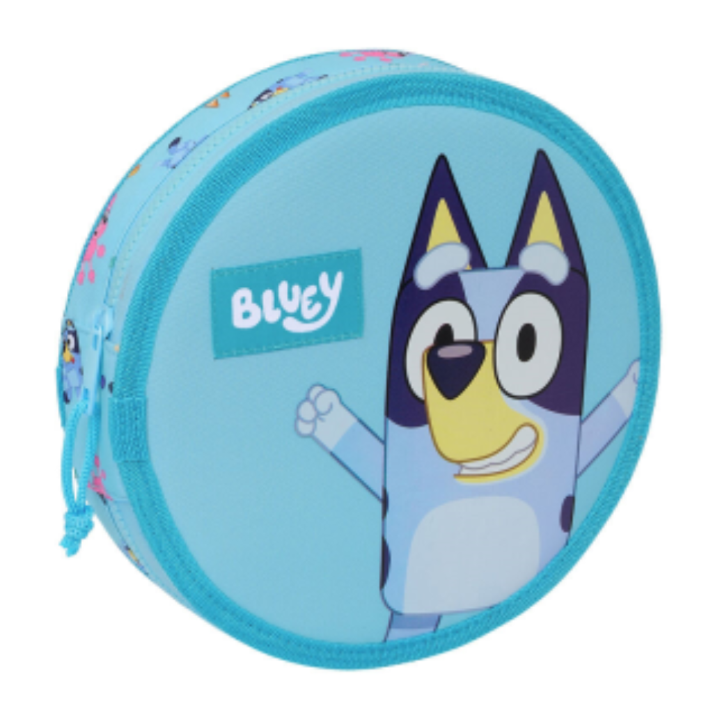 Plumier Circular Bluey 18 Piezas: ¡Creatividad a Todo Redondo!