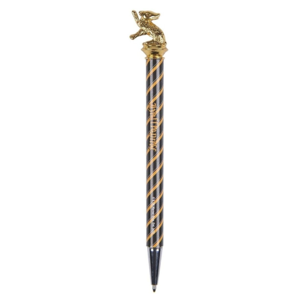 Bolígrafo Harry Potter Hufflepuff Amarillo - Producto Oficial Noble Collection