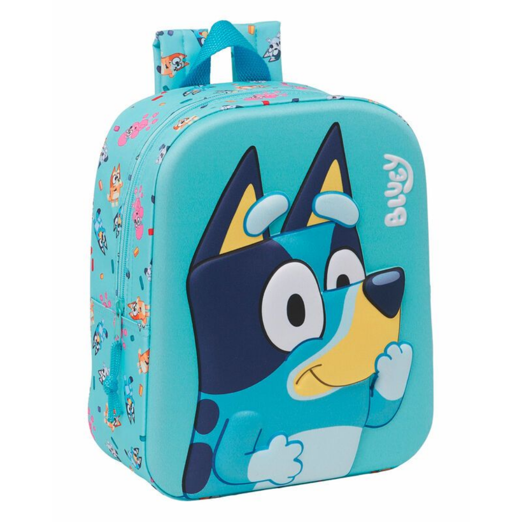 Mochila 3D Bluey 27cm: Ideal para Niños - Diseño Divertido y Espacioso