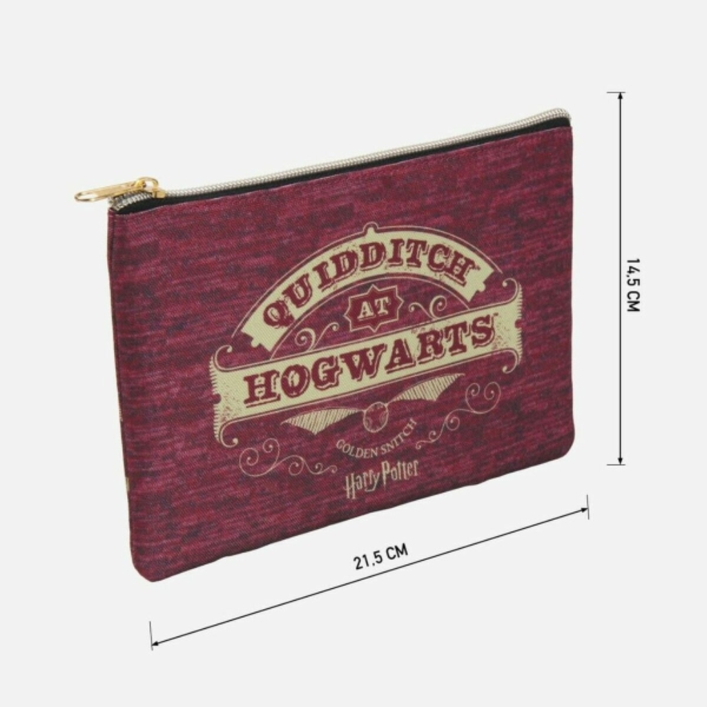 Neceser Harry Potter Rojo - Licencia Oficial, Poliéster, 21.5 x 14.5 x 1 cm - Ideal Viaje y Uso Diario