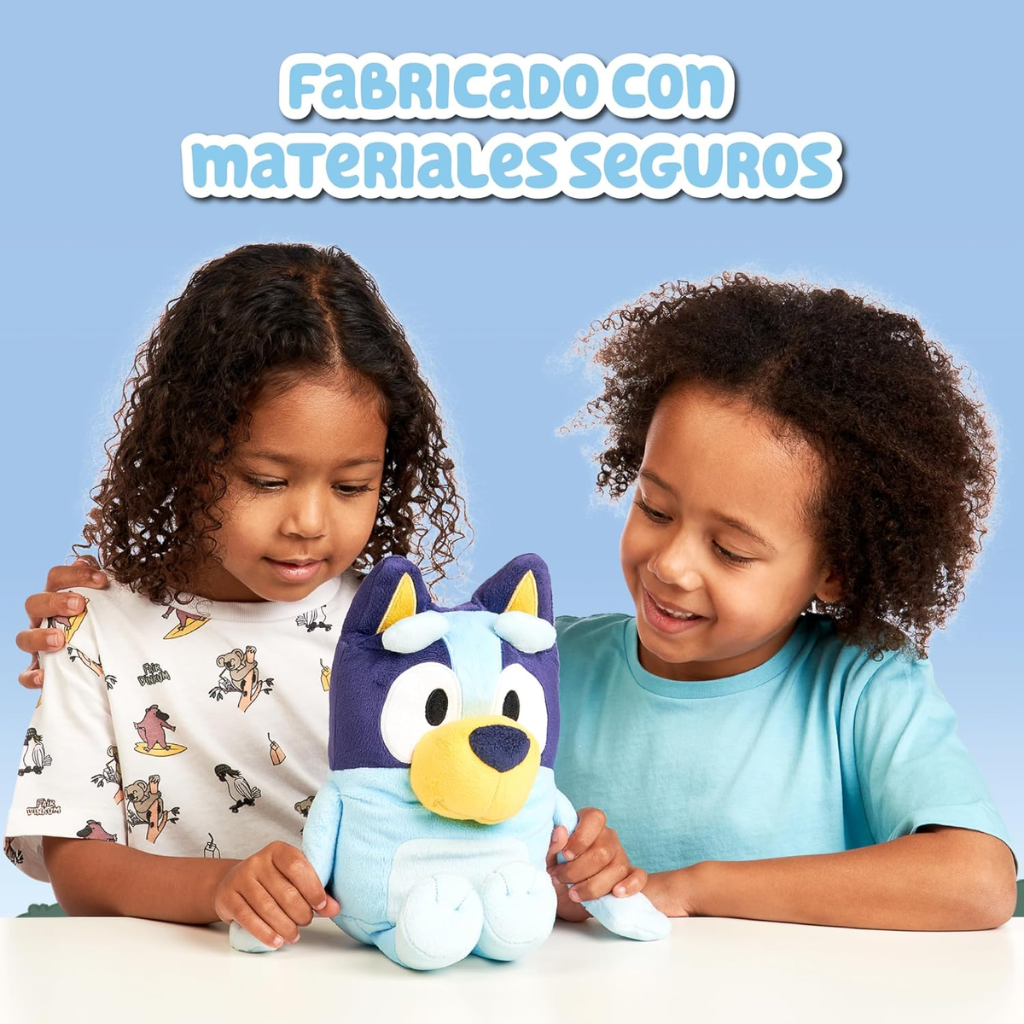 Peluche Interactivo parlante Bluey 25cm: ¡Presiona la Tripita y Escucha sus Divertidas Frases! (+3 Años)