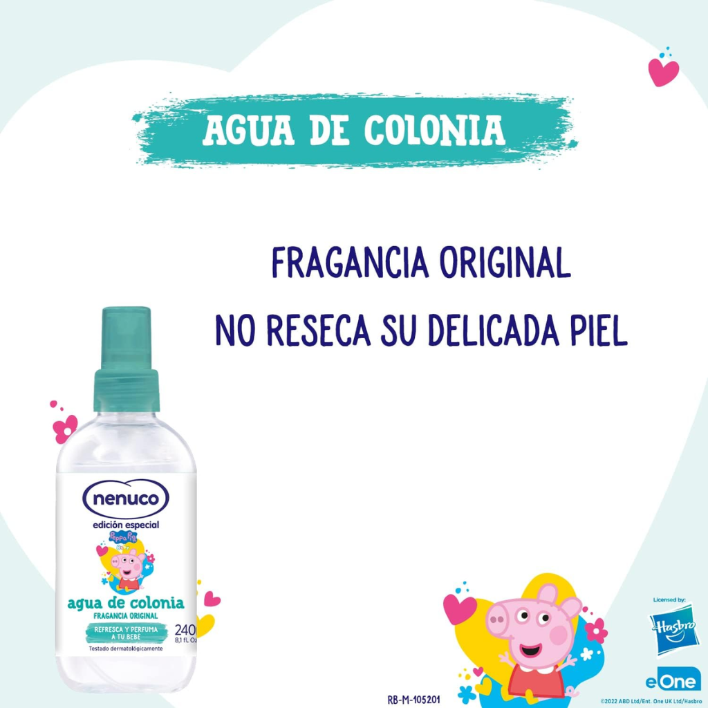Set de Perfume Infantil Nenuco Peppa Pig 2 Piezas - Eau de Cologne 240ml + Vaso Aprendizaje