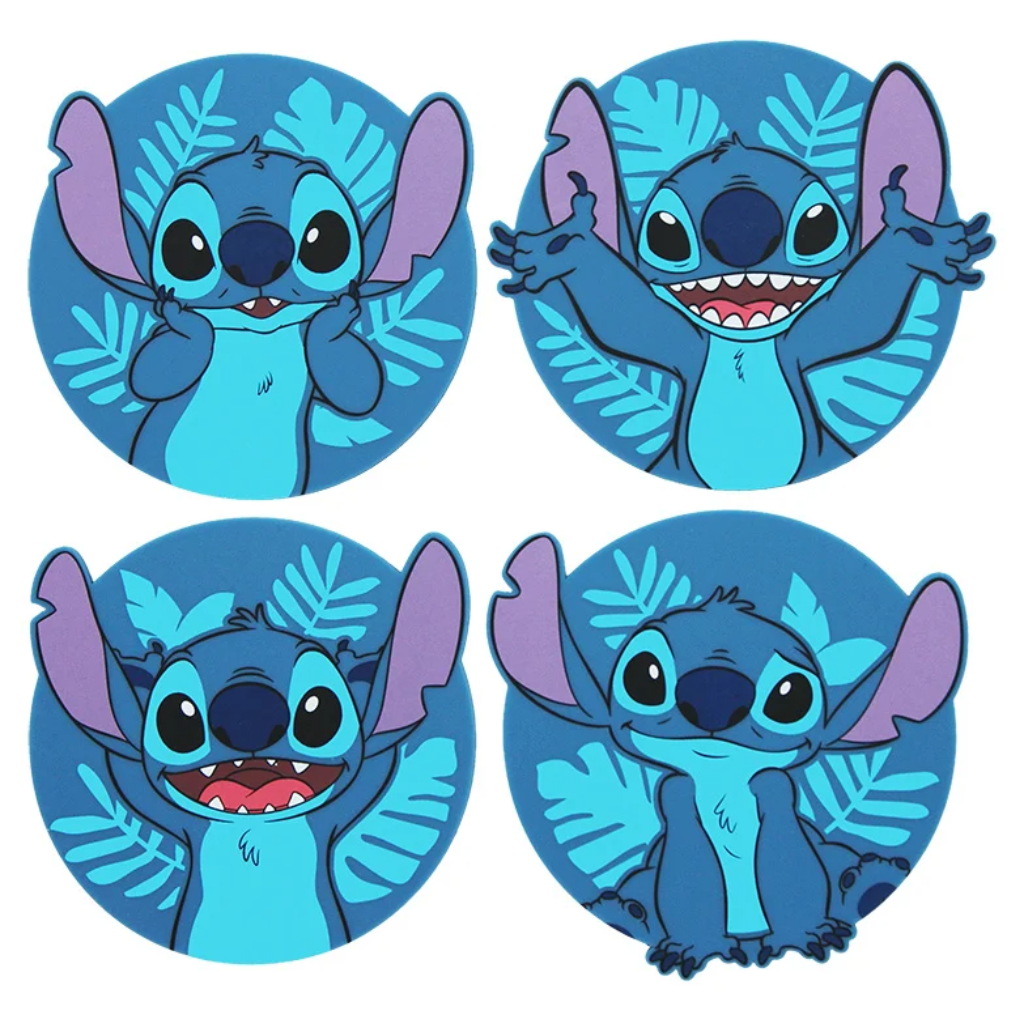 Set 4 Posavasos Stitch Disney - ¡Protege tu mesa con el toque más adorable!