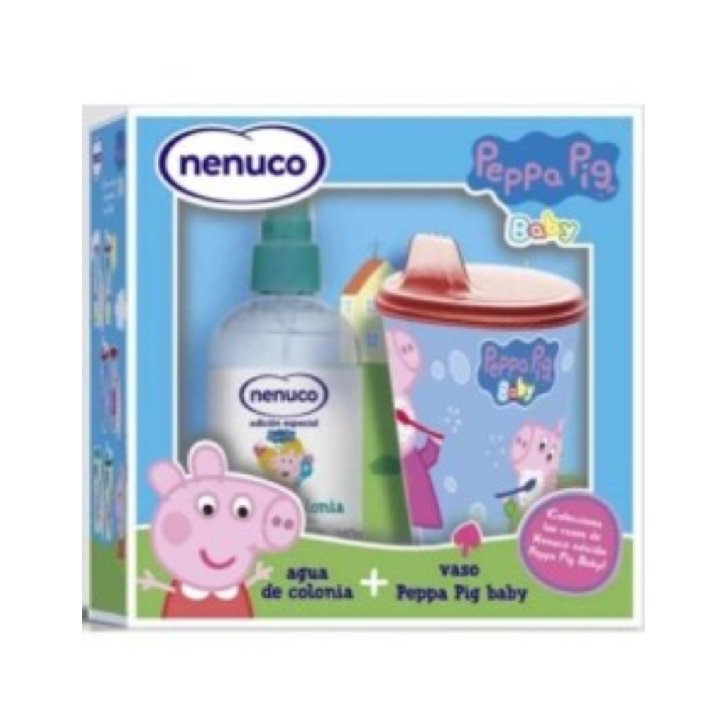 Set de Perfume Infantil Nenuco Peppa Pig 2 Piezas - Eau de Cologne 240ml + Vaso Aprendizaje